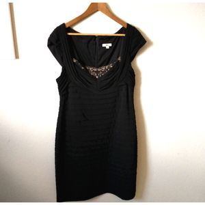 3 for $20 | Liliana Women's Queen Anne Neckline Dress in Black | 16